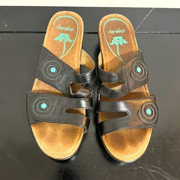 Dansko Black Straps Sandals Sz 40 - Picture 3 of 9